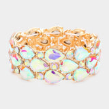 Women's Teardrop Stone Accented Stretch Evening Bracelet
