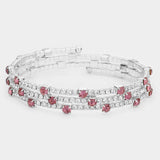 Rhinestone Coil Evening Bracelet