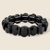 Oval Stone Stretch Evening Bracelet