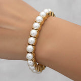Round Pearl Stretch Bracelet