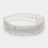 Crystal Rhinestone Adjustable Evening Bracelet