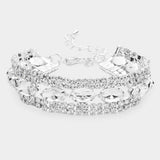 Marquise Stone Accented Evening Bracelet