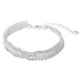 Baguette CZ Stone Embellished Evening Bracelet