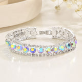 Round Crystal Rhinestone Evening Bracelet