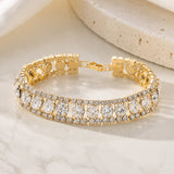 Round Crystal Rhinestone Evening Bracelet