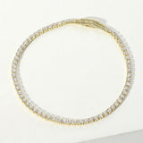 Round CZ Stone Tennis Chain Evening Bracelet