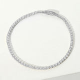Round CZ Stone Tennis Chain Evening Bracelet