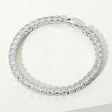 Square CZ Stone Tennis Chain Evening Bracelet