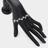 Marquise CZ Stone Cluster Pointed Leaf Vine Adjustable Pull Tie Bracelet