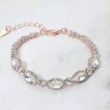 Marquise Stone Accented Evening Bracelet