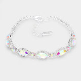 Marquise Stone Accented Evening Bracelet