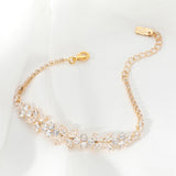Marquise CZ Stone Cluster Flower Evening Bracelet