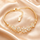 CZ Marquise Round Stone Embellished Evening Bracelet