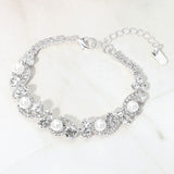 Pearl Crystal Vine Evening Bracelet