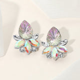 Teardrop Stone Accented Marquise Stone Embellished Evening Earrings