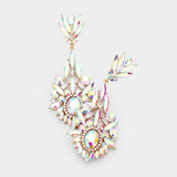 Crystal Rhinestone Statement Evening Earrings