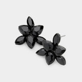 Marquise Teardrop Stone Cluster Evening Stud Earrings