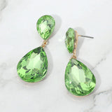 Teardrop Crystal Rhinestone Evening Earrings