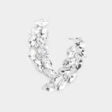 Marquise Stone Cluster Evening Earrings