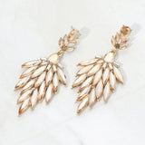 Marquise Cluster Embellished Drop Evening Earrings