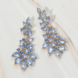 Teardrop Stone Cluster Embellished Drop Evening Earrings