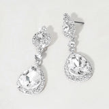 Teardrop Crystal Drop Evening Earrings