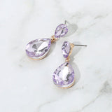 Women's Glass Crystal Teardrop Dangle Earrings