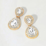 Crystal Teardrop Evening Earrings