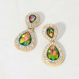 Crystal Teardrop Evening Earrings