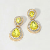 Crystal Teardrop Evening Earrings