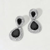 Crystal Teardrop Evening Earrings