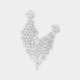 Rhinestone Paved Chandelier Evening Earrings