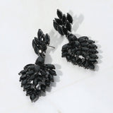 Marques Stone Accented Dangle Evening Earrings