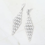 Marquise CZ Chandelier Drop Evening Earrings