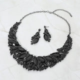 Marquise Stone Cluster Embellished Evening Necklace