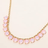 Cushion Teardrop Round Stone Link Evening Necklace