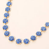 Round Cut Stone Cluster Link Evening Necklace