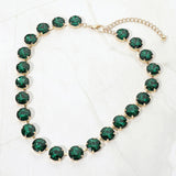 Cushion Round Stone Link Evening Necklace