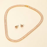 Baguette Stone Cluster Evening Necklace