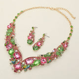 Glass Crystal Evening Necklace