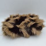 Shaggy Plush Handbag with Integrated Handle and Chain Strap