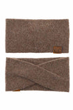 C.C Soft Recycled Fine Yarn Cuff Headwrap Earmuffs