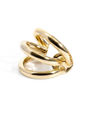 Ellen Triple Strand Statement Ear Cuff Gold