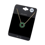 CZ Embellished Open Circle Pendant Necklace