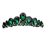 Crystal Glass Teardrop Cluster Princess Tiara