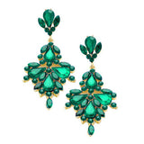 Glass Crystal Statement Evening Earrings
