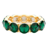 Round Stone Stretch Evening Bracelet