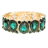 Teardrop Rhinestone Trim Stretch Evening Bracelet