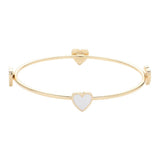 Enamel Heart Pointed Bangle Bracelet