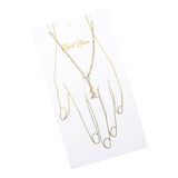 Oval Stone Accent Delicate Hand Chain Bracelet